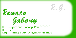 renato gabony business card